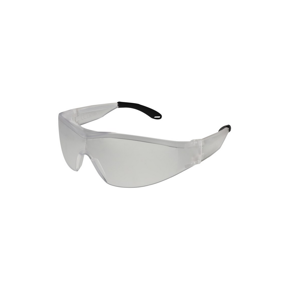 Okulary Ochronne BHP PP-O6 z czarnymi końcówkami