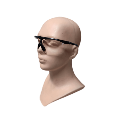 Okulary ochronne, robocze BHP PP-O4 z czarną ramką