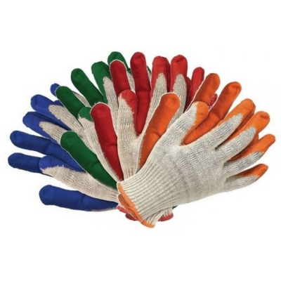Rękawice robocze powlekane lateksem WAMPIRKI - różne kolory (600 par worek)