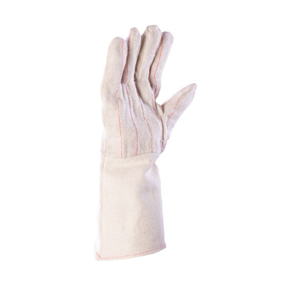 Rękawice bawełniane termoizolacyjne, pięciopalczaste z mankietem 13 cm