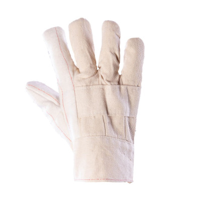 Rękawice krótkie bawełniane termoizolacyjne, pięciopalczaste z mankietem 7 cm