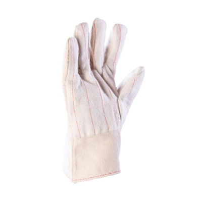 Rękawice krótkie bawełniane termoizolacyjne, pięciopalczaste z mankietem 7 cm